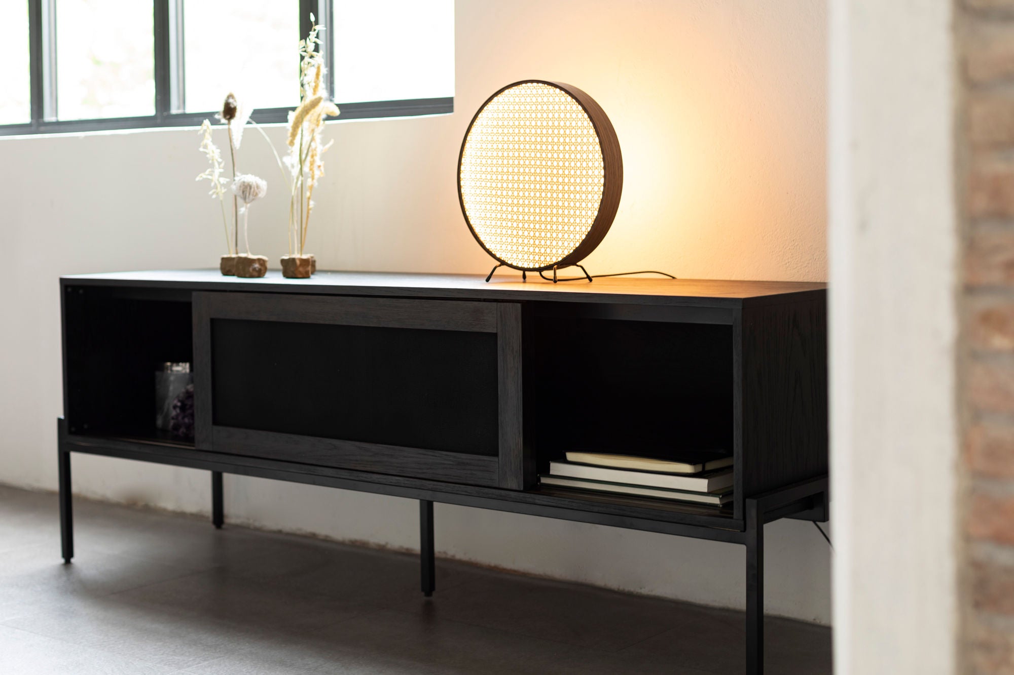 Zuiver Hardy Black Oak Wood Low Sideboard